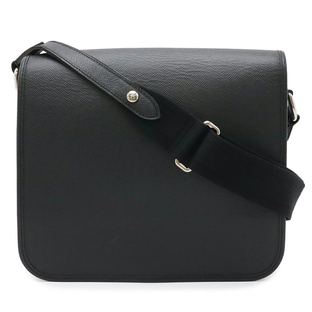 LOUIS VUITTON Taiga Andrei Messenger Crossbody Leather Ardoise Black